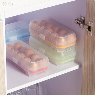 huevos congelador caja nuevo multicolor caja de almacenamiento higiénica huevo 10pcs huevos titular nevera bandeja caliente de plástico (1)