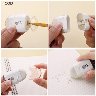 [COD] Creative Single Hole Pencil Sharpener Eraser 2 in 1 Multifunctional Stationery HOT
