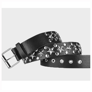 Nuevos cinturones de moda de estilo Metal para mujeres negro Cool niñas Hip Hop Casual jeans cinturón (8)