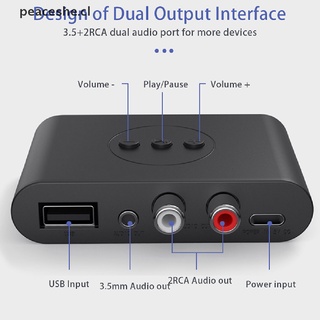 Bluetooth 5.0 Receptor De Audio U Disk RCA 3.5 Mm AUX Jack Adaptador De Música Estéreo [CL] (5)
