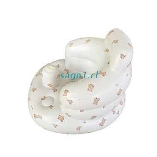 SOG Multifuncional Bebé PVC Inflable Asiento Baño Sofá Aprendizaje Comer Cena Silla Taburete De