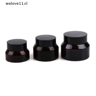 WELO 50g Amber Brown Glass Cosmetic Jar Pot Face Cream Bottles Skin care Container CL