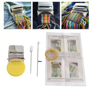 herramienta de tejido de telar con telar de disco de madera para costura de bricolaje (1)
