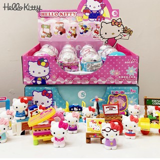 Nuevo producto Hellokitty genuino gashapon muñeca de juguete de dibujos animados lindo lindo bloques de construcción anime rompecabezas hecho a mano regalo del día de los niños (1)