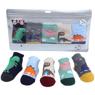 calcetines de dinosaurio de dibujos animados para bebé, diseño de dinosaurios, antideslizantes