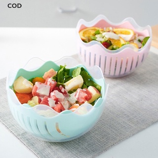 [COD] 3 in1 Multifunction Salad Bowl Fruit Vegetable Cutting Bowl Kitchen Gadget HOT