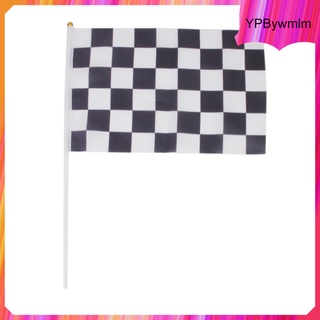 12 cuadros negro blanco cheque fórmula una mano ondeando bandera bandera