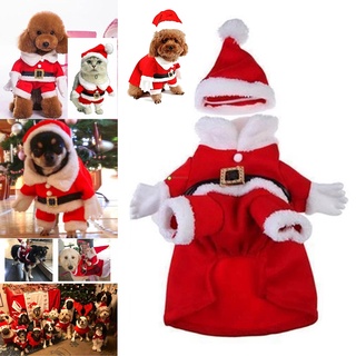 Ropa de perro 3d de navidad Para mascotas con sombrero de papá Noel Traje Para perros invierno abrigos cálidos ropa Para perros