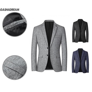 Gashadream Formal traje chaqueta Simple dos botones Blazer agradable a la piel para la boda