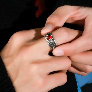 anillo de suerte unisex pixiu/anillo de plata liso ajustable vintage/ amuleto de la riqueza del feng shui