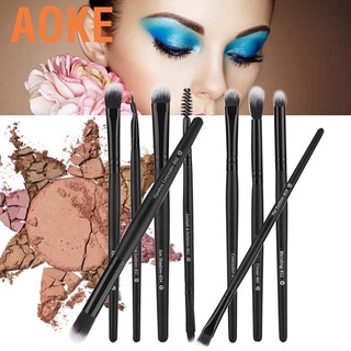 Aoke juego de 9 brochas de maquillaje PRO/brochas para base/rubor/polvo facial/sombra de ojos (2)