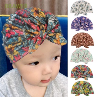 BRAWER Lovely Bowknot Baby Hat Cap Soft Beanie Turban Hat Floral Infant Cap 6 Colors Cute Little Flower Baby Hair Accessories Baby Headwear Cotton Elastic Baby Beanie