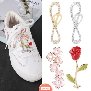 PEONYFLOWER DIY Decor Shoe Decoration Clip Pearl Shoes Accessory Shoelaces Clips Women Decorations For Sneakers Casual Shoes Rhinestones Shoe Care & Accessories Shoe Charms