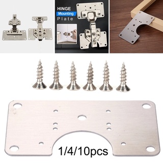 Placa de fijación de bisagras de acero inoxidable para reparación de puerta del gabinete instalador de mejora de cocina de alta calidad tornillos duraderos prácticos