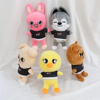 Skzoo Plush Toys 22cm Stray Kids Plush Wolf Chan Cartoon Stuffed Animal Plushies Doll Kawaii Companion for Kids Adults Fans Gift (2)