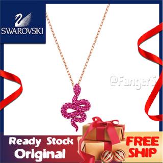 Swarovski charms collar!!! Swarovski rosa serpiente moda encanto cristal collar Kalung mujeres regalo 5438404 con caja de regalo