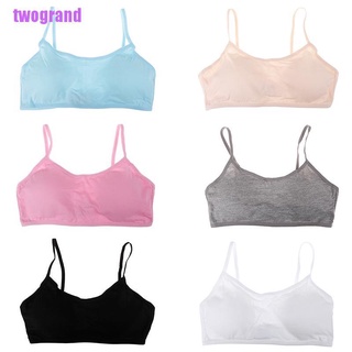 [twogrand] sujetador de algodón acolchado suave para niñas/sujetador deportivo para yoga (1)