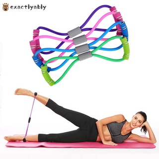 exactamente adelgazante accesorios en el pecho equipo de fitness elástico yoga goma banda de goma de construcción de cuerpo banda elástica multifunción tirar de la cuerda de la correa de tracción de la cuerda de entrenamiento de 8 palabras