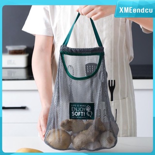 Portable Washable Mesh Grocery Bag Polyester Shopping Tote Bag Storage Bag