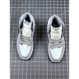 Nike Dior X Air Jordan High OG AJ Transfronterizo Rondy Cremoso Blanco y Gris Costuras , Highligh (5)