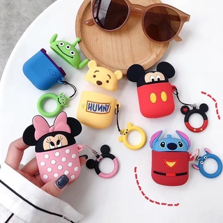 Disney Stitch Mickey Minne Silicone Cases For Airpods 1 2 Protective Bluetooth Wireless Earphone Charging Cover For Airpods Pro