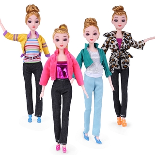 1/6 Barbie muñeca ropa hecha a mano de moda diario ropa Casual trajes T-shirt Chamarra corta Casual pantalones vaqueros vestido muñeca accesorios