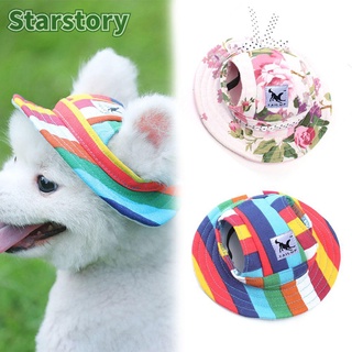 starstory nuevo perro gorra producto mascota visera sombrero mascota lona gorra accesorios playa adornos tocado cachorro al aire libre