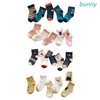 bunny 5 pares calcetines de bebé cálidos y cómodos calcetines para niños coloridos de dibujos animados calcetines de algodón