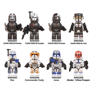Estrellas Guerra Minifiguras Clon force 99 wrecker crosshair hunter ahsoka clone troopers Bloques De Construcción Juguete