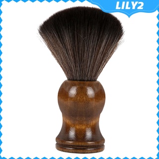 [LILY2] Cepillo de afeitar con mango de madera de alta calidad para el aparato de limpieza Facial de la barba de afeitar crema salón herramienta de afeitado masculino