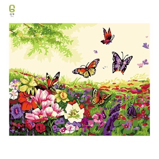 Paint By Numbers DIY Painting Gift Kits-Butterfly and Lowers (1)