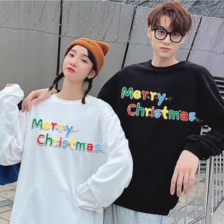 Pareja De Navidad Harajuku Sudadera pullover Mujeres Streetwear Casual Jersey Unisex 5082