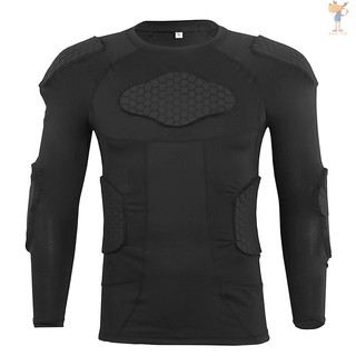 [Top] Camisa De compresión con múltiples protectores Para baloncesto/fútbol/baloncesto Para hombre