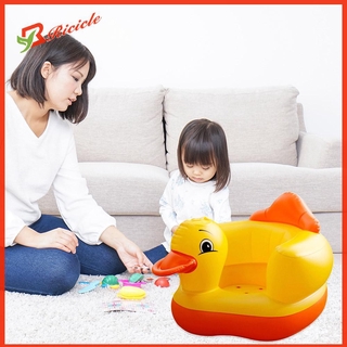 bebé niño inflable silla de dibujos animados pato sofá portátil pvc aprender a sentarse taburete