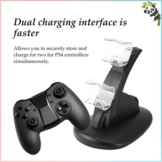 Dual USB Charging Socket Kit Charger Dock Stand Cradle For PS4 Console Controller Play Station Game Pad With USB Cable