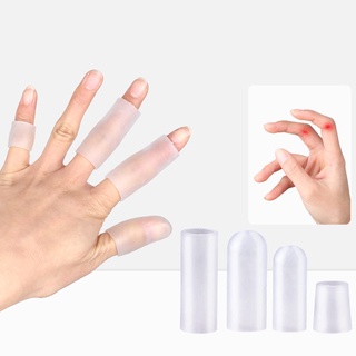 [fx] protector de dedo del dedo del pie exquisito transparente elástico del dedo del dedo del pie protector para estudiante