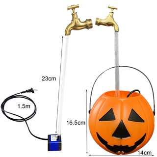 alotoforders2.cl Water Fountain Pumpkin Bucket Design Convenient Plastic Halloween Bucket Waterfall for Garden (5)