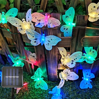 Libélula mariposa impermeable lámpara de hadas LED Solar cadena de luz para el hogar boda fiesta jardín decoración