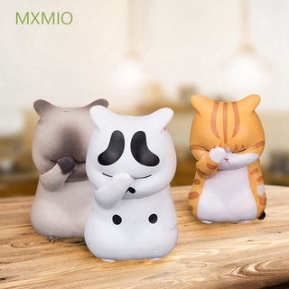 Mxmio artesanía adornos PVC figuritas miniaturas Micro paisaje lindo DIY gato dibujos animados figura pequeña estatua