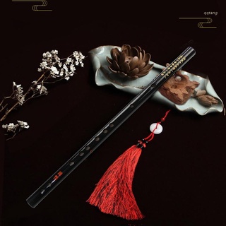Qq* flauta tradicional instrumentos musicales bambú Dizi flauta para principiantes C D E F G llave transversal