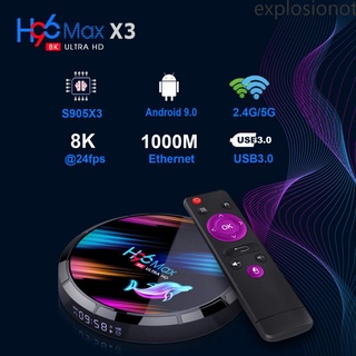 Smart Tv Box H96 Max X3 4gb 128gb Android 9.0 Dual-Frequência Wifi 1080p 4k Set Top Box