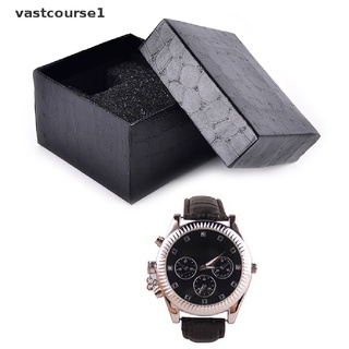 cose negro pu noble durable presente caja de regalo caso para pulsera reloj de joyería.
