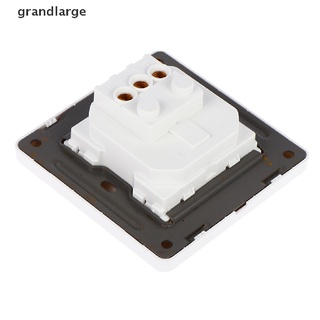 [grandlarge] 1 toma de corriente estándar de la ue panel blanco ac 250v 16a pared oculta enchufe de alimentación