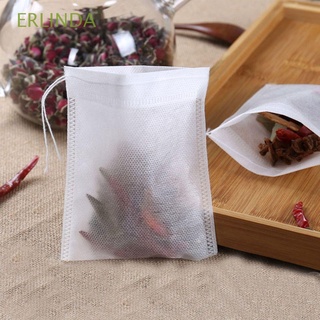 erlinda bolsas de té vacías biodegradables filtro de té bolsas de filtro desechables bolsas de café de grado alimenticio tela no tejida 100 piezas filtros de especias