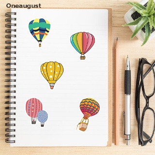 [Oneaugust] 50PCS Cartoon Hot Air Balloon Stickers For Suitcase Skateboard Laptop Luggage .