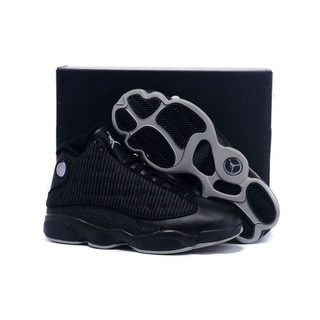 Nike Air Jordans 13 All Black Grey Online Zapatos De Baloncesto