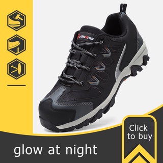 LARNMERN Zapatos De Trabajo Para Hombre Seguridad Brillan Por La Noche