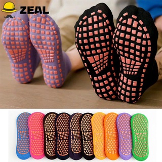Zeal calcetines Para Piso/Cama Elástica De algodón transpirable antideslizante/multicolor