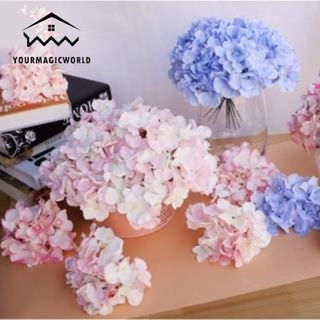 flores artificiales de hortensias ramo de flores falsas simulación hortensias diy para decoración de fiesta boda decoración del hogar