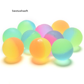 [sweu] 10 piezas de bola noctilúcida de 32 mm, colores dulces luminosos, bola de rebote alta para niños bfd (4)